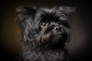 Discover the Charm of Affenpinscher Dog - Dark Background Image