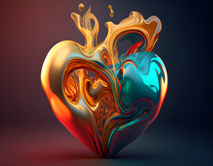 colorful hearth splash, generative ai