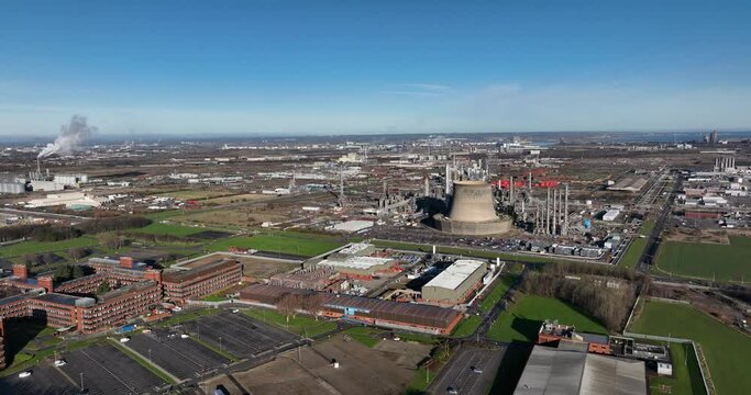 Wilton sembcorp ex ici chemical works teesside - aerial drone Prores - static shot - clip 6