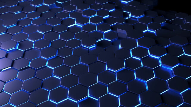 hexagon geometry 3d, background, ai, ai generated, generated. In geometry, a hexagon can be defined as a closed two-dimensional polygon with six sides. © Holly Berridge