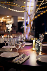 restaurant table in restaurant