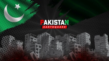 Earthquake in Pakistan - Building Collapse Background