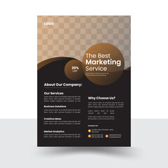 A4 flyer template, modern template and modern design, perfect for creative professional business, Corporate business flyer.