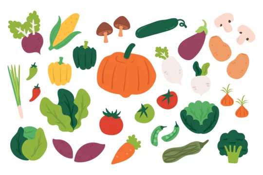 Cartoon vegetable collection 14633983 Vector Art at Vecteezy