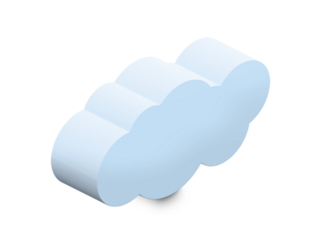isometric cloud icon png