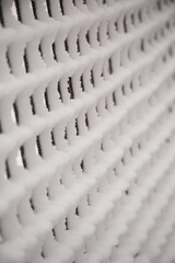 football goal net in winter