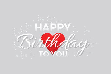 Happy birthday invitation simple banner with white color. 