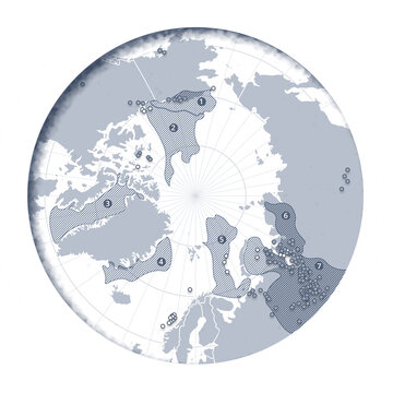 Arctic oil and gas resources, map
