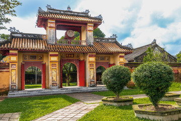 Obraz premium Vietnam, city of Hue, the Tuan Liet gate, one of the entrance gates of the Imperial Palace.