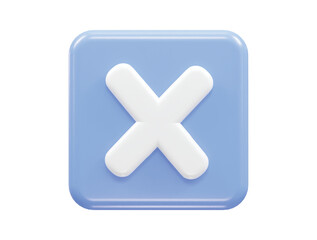 Cancel icon 3d illustration vector rendering element