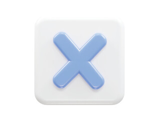 Obraz premium Cancel icon 3d illustration vector rendering element