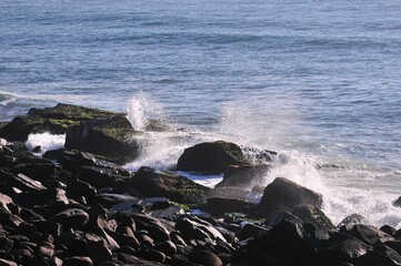 Waves and rocks
