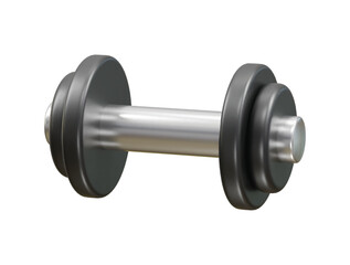 Dumbell icon 3d rendering illustration vector