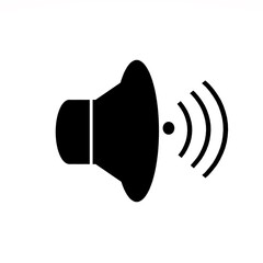 loudspeaker isolated on white background.