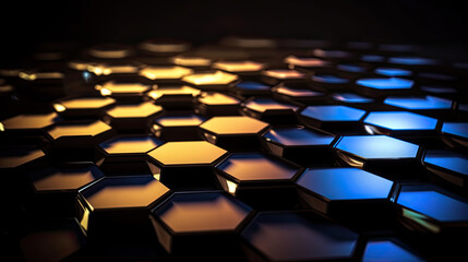 Obraz premium abstract background with hexagons. Generative AI image.