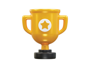 Trophy 3d icon vector illustration render