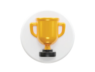 Trophy 3d icon vector illustration render