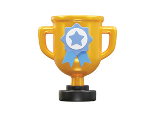 Trophy 3d icon vector illustration render
