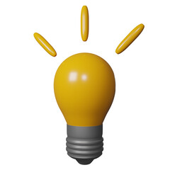 Light bulb 3D icon