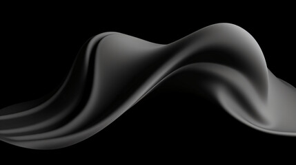 Black Silk 3D Abstract Background