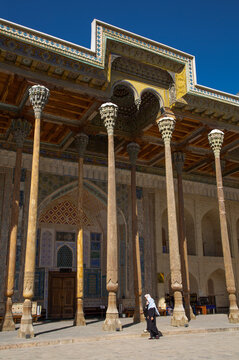 Bolo Hauz Mosque, UNESCO World Heritage Site, Bukhara