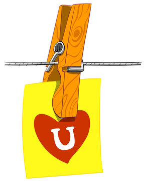 Un posit para recordar que alguien te ama. Un posit para recordar que t&uacute; amas a alguien. Una pinza refuerza el posit y lo hace imperdible.