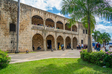 View of Alcazar de Colon, UNESCO World Heritage Site, Santo Domingo