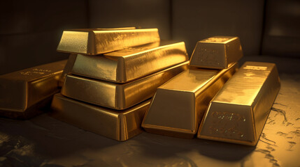Gold bars. Generative Ai