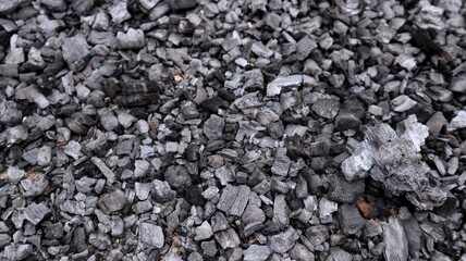 Close-up of wood charcoal