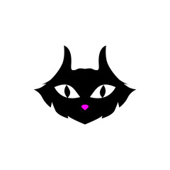 cat head vector illustration, perfect for logos, icons, stickers, mascots, etc.