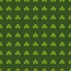 St Patrick’s Day shamrock symbols decorative elements seamless pattern with clover