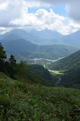 Mountain climbing in summer season