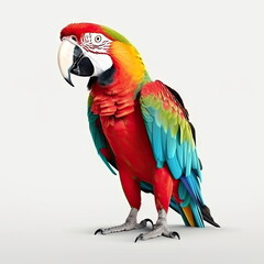 Fototapeta premium parrot bird, white background