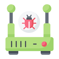 Internet Hacking Line Color Icon