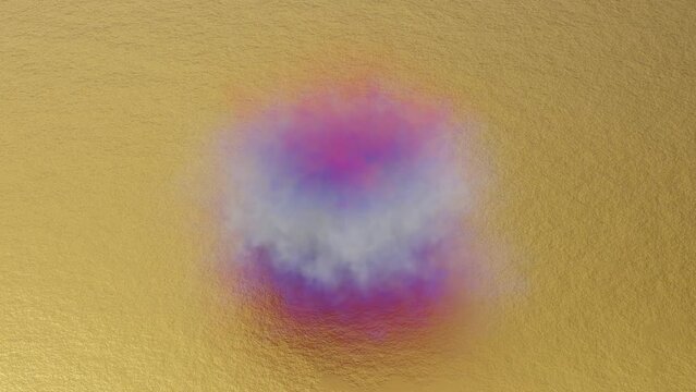 3d animation of a cube in the color of the flag of Russia on which a sphere with the flag of Ukraine falls. The cube dissolves and disappears. The idea of Russia's defeat in the war with Ukraine. 
