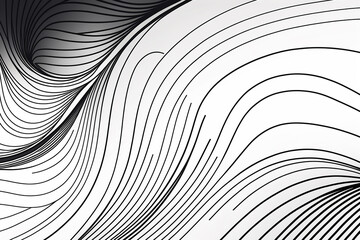 Abstract line art background, hand drawn scribble curve lines style background with Generative AI technology