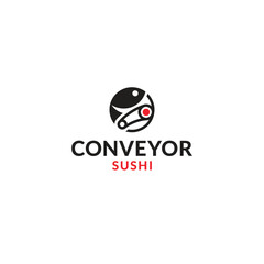 Fish and Conveyor logo or icon design