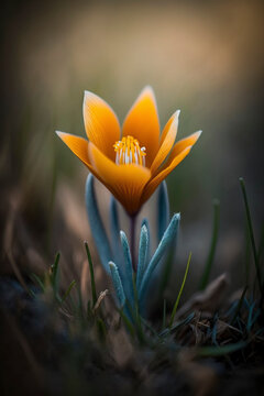 Springtime splendor: A close-up of a stunning flower on a Sunday morning - Generative Ai
