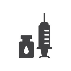 Injection Syringe And Vaccine Icon