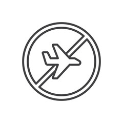 No Travel Icon - Flight Cancel Icon