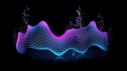 Abstract 3D Wave Background