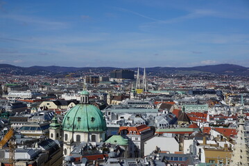 Vienna view from St Stephen Catheral
