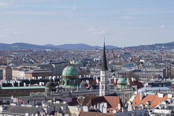 Fototapeta na wymiar Vienna view from St Stephen Catheral