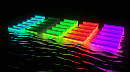 Abstract Neon 3D Background