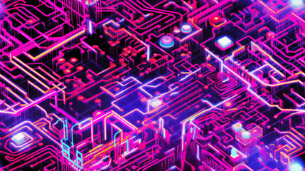 Cybernetic 3D Abstract Background