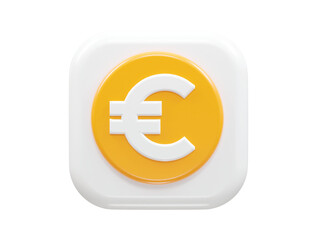 Obraz premium Euro 3d icon vector rendering element