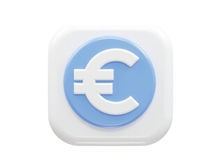 Euro 3d icon vector rendering element