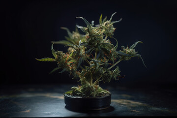 Single Weed Bud Very Close Shot | Cannabis Macro