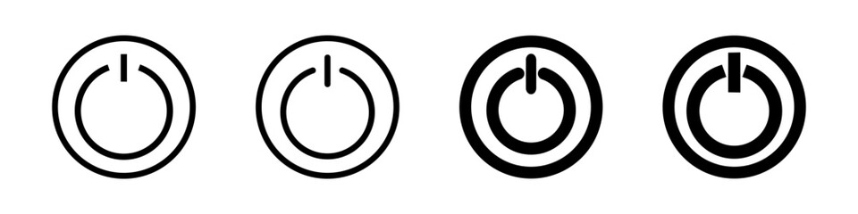 Off or On power. Electric power button. Off or On vector illustration.