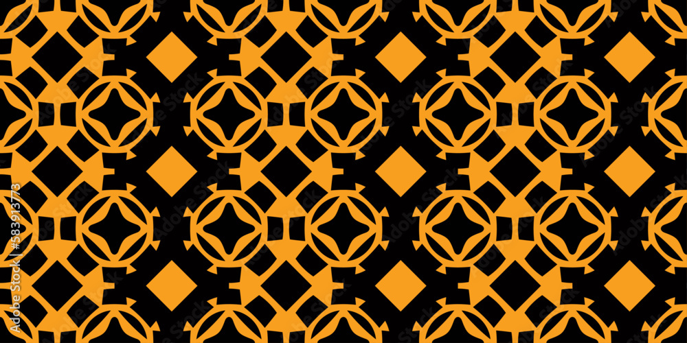 Aufkleber Yellow factory pattern with a repeating pattern. Vector print for surfaces, packaging, wallpapers.